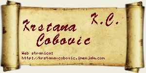 Krstana Čobović vizit kartica